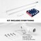 G128 Combo Pack: 6 Feet Tangle Free Spinning Flagpole (Silver) Betsy Ross Flag 3x5 ft Printed 150D Brass Grommets (Flag Included) Aluminum Flag Pole